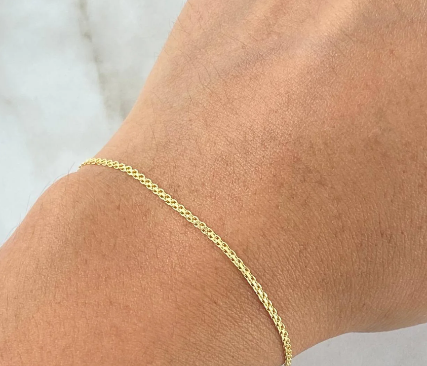 Chino Chain Bracelet – 18K Yellow Gold – 1.1g / 18cm / 1.3m
