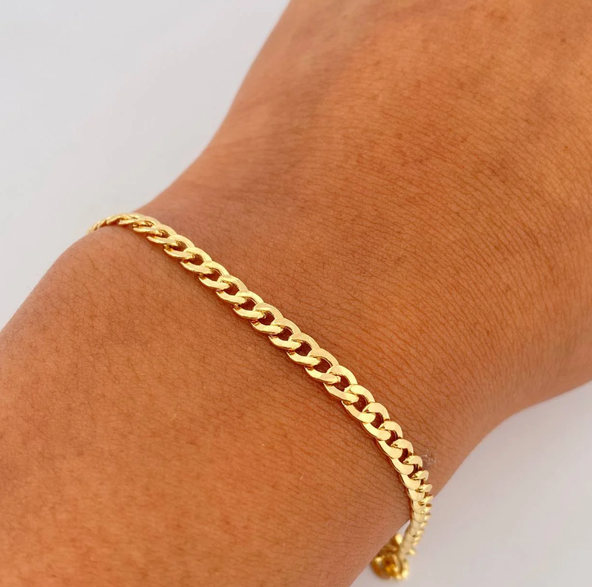 Cuban Link Bracelet – 18K Yellow Gold – 2.4g