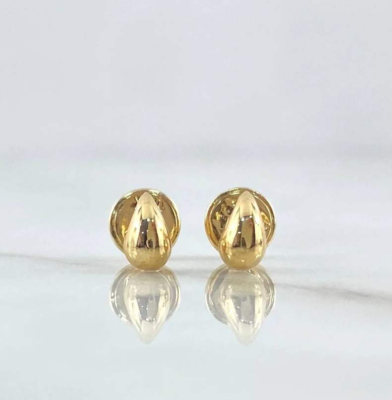Drop Stud Earrings – 18K Yellow Gold – 0.9g