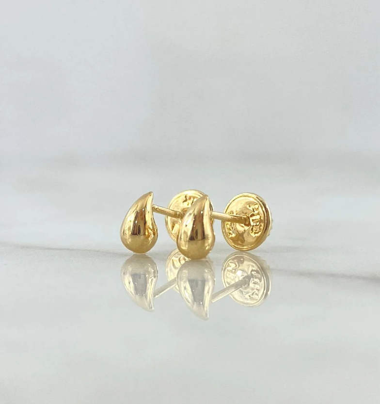 Drop Stud Earrings – 18K Yellow Gold – 0.9g